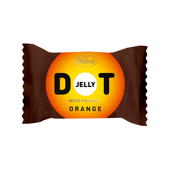Galaretka Jelly DOT with filling o smaku pomarańczowym