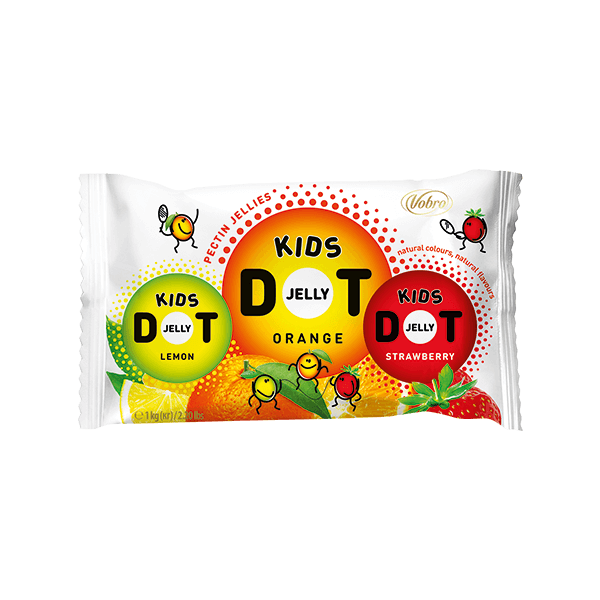 Galaretki Jelly DOT Kids od Vobro w trzech smakach opakowanie 1 kg