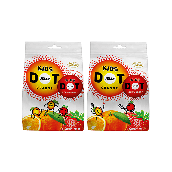 Galaretki Jelly DOT Kids od Vobro w trzech smakach – dwa opakowania 200 g