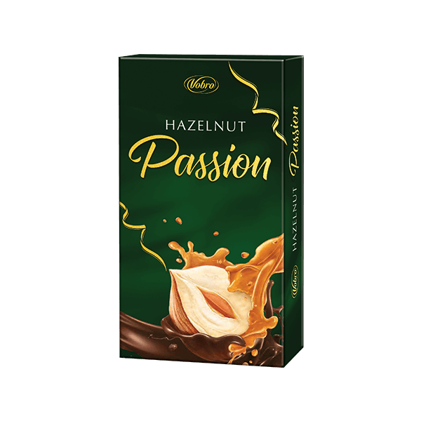 Zielona bombonierka Hazelnut Passion od Vobro 98 g