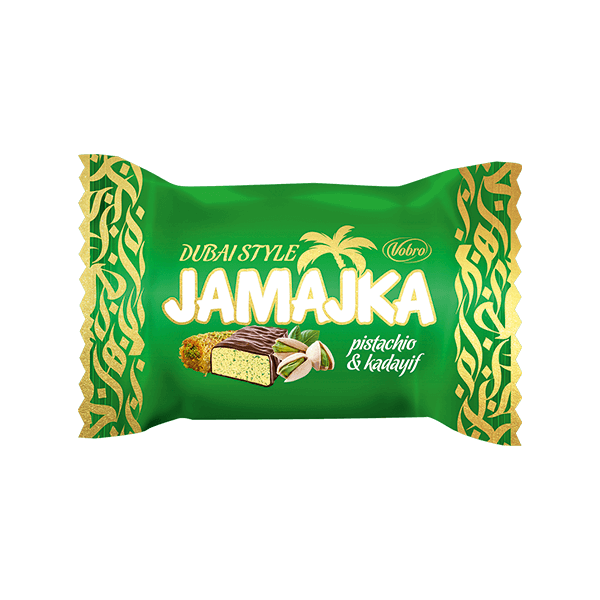 Cukierek Jamajka Pistachio & Kadayif od Vobro w zawijce