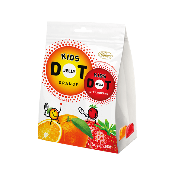 Galaretki Jelly DOT Kids od Vobro w trzech smakach opakowanie 200 g