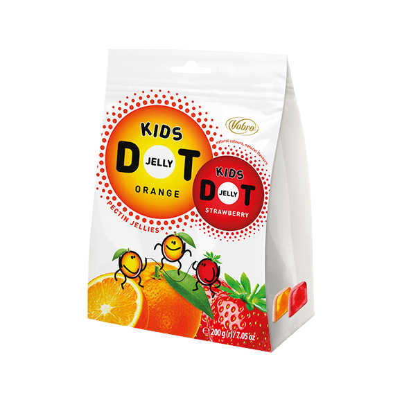 Galaretki Jelly DOT Kids od Vobro w trzech smakach opakowanie 200 g