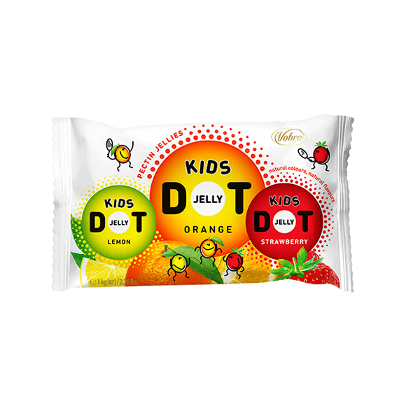 Galaretki Jelly DOT Kids od Vobro w trzech smakach opakowanie 1 kg