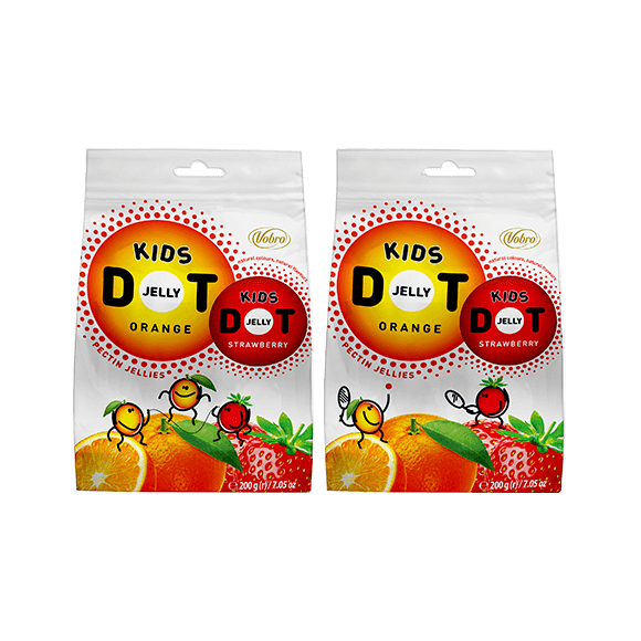 Galaretki Jelly DOT Kids od Vobro w trzech smakach – dwa opakowania 200 g