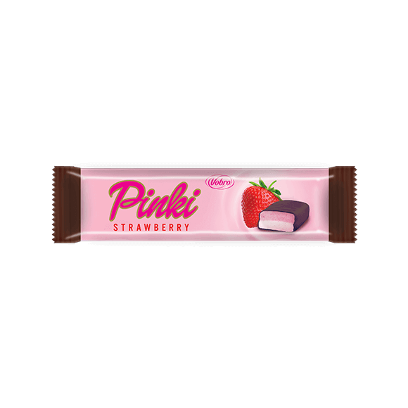 Baton Pinki Strawberry od Vobro w zawijce