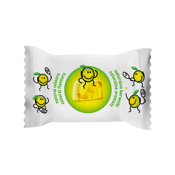 Galaretka Jelly DOT Kids od Vobro o smaku cytrynowym w zawijce, tył