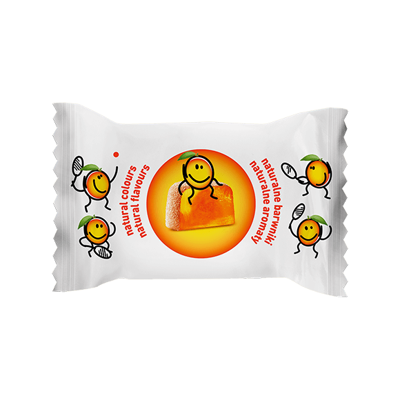 Galaretka Jelly DOT Kids od Vobro o smaku pomarańczowym w zawijce, tył