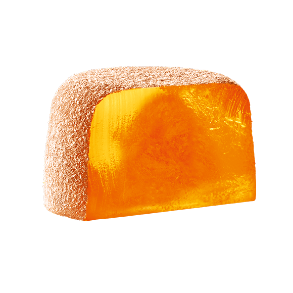 Przekrojona galaretka Jelly DOT Kids od Vobro o smaku pomarańczowym